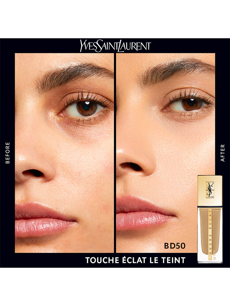 BASE LIQUIDA LUMINOSA YSL TOUCHE ECLAT LE TEINT COM COBERTURA MEDIA E 24H DE HIDRATACAO