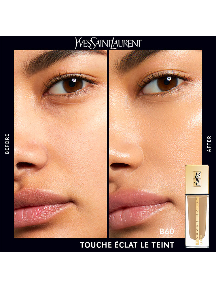 BASE LIQUIDA LUMINOSA YSL TOUCHE ECLAT LE TEINT COM COBERTURA MEDIA E 24H DE HIDRATACAO
