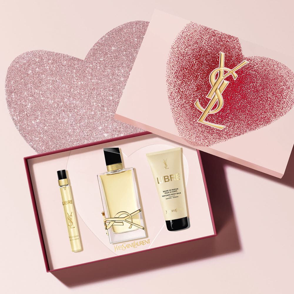 KIT COFFRET FEMININO LIBRE EAU DE PARFUM 90ML + LIBRE EDP 10ML + BODY LOTION 50ML YSL