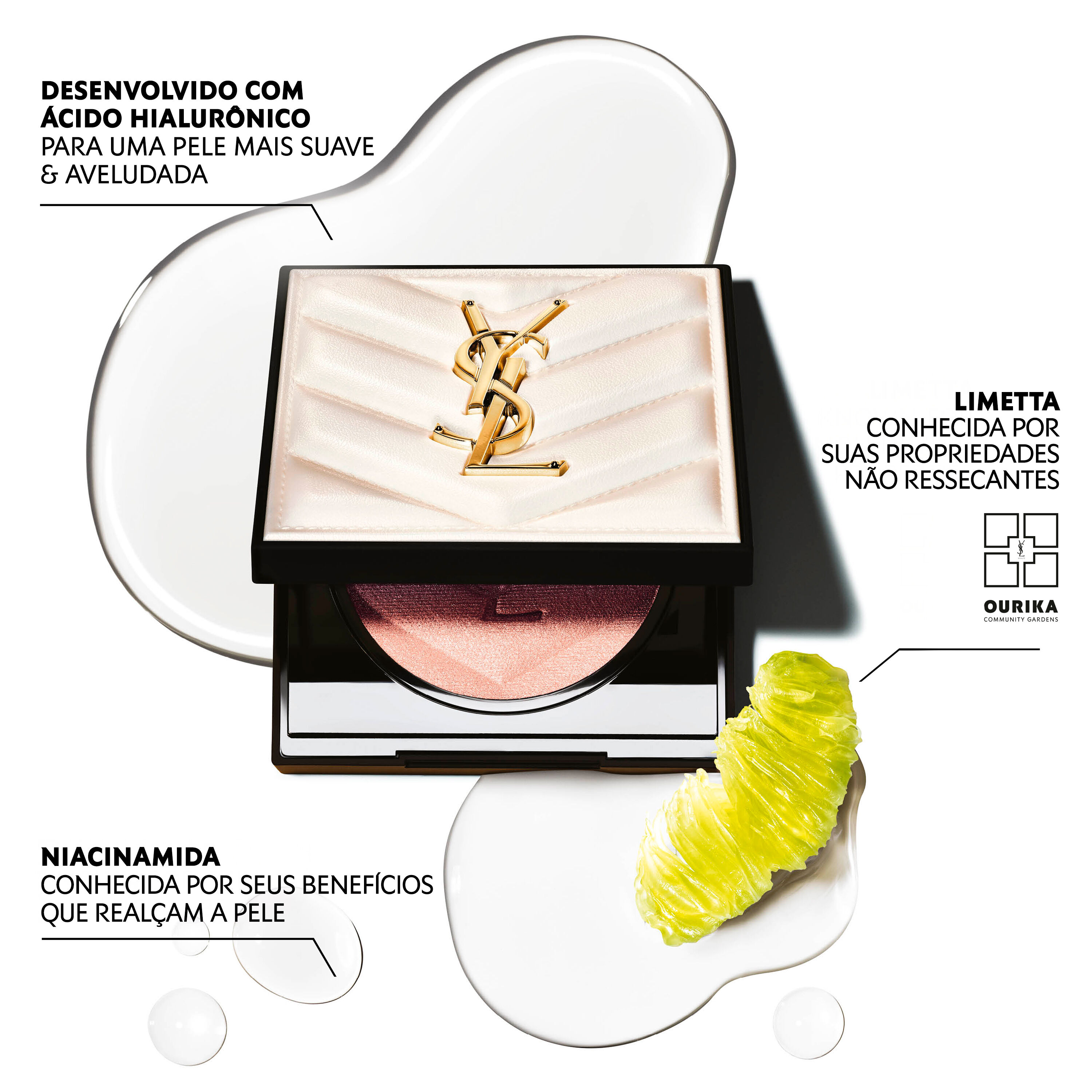 Iluminador com niacinamida e acido hialuronico ALL HOURS HYPER LUMINIZE de YSL Beauty