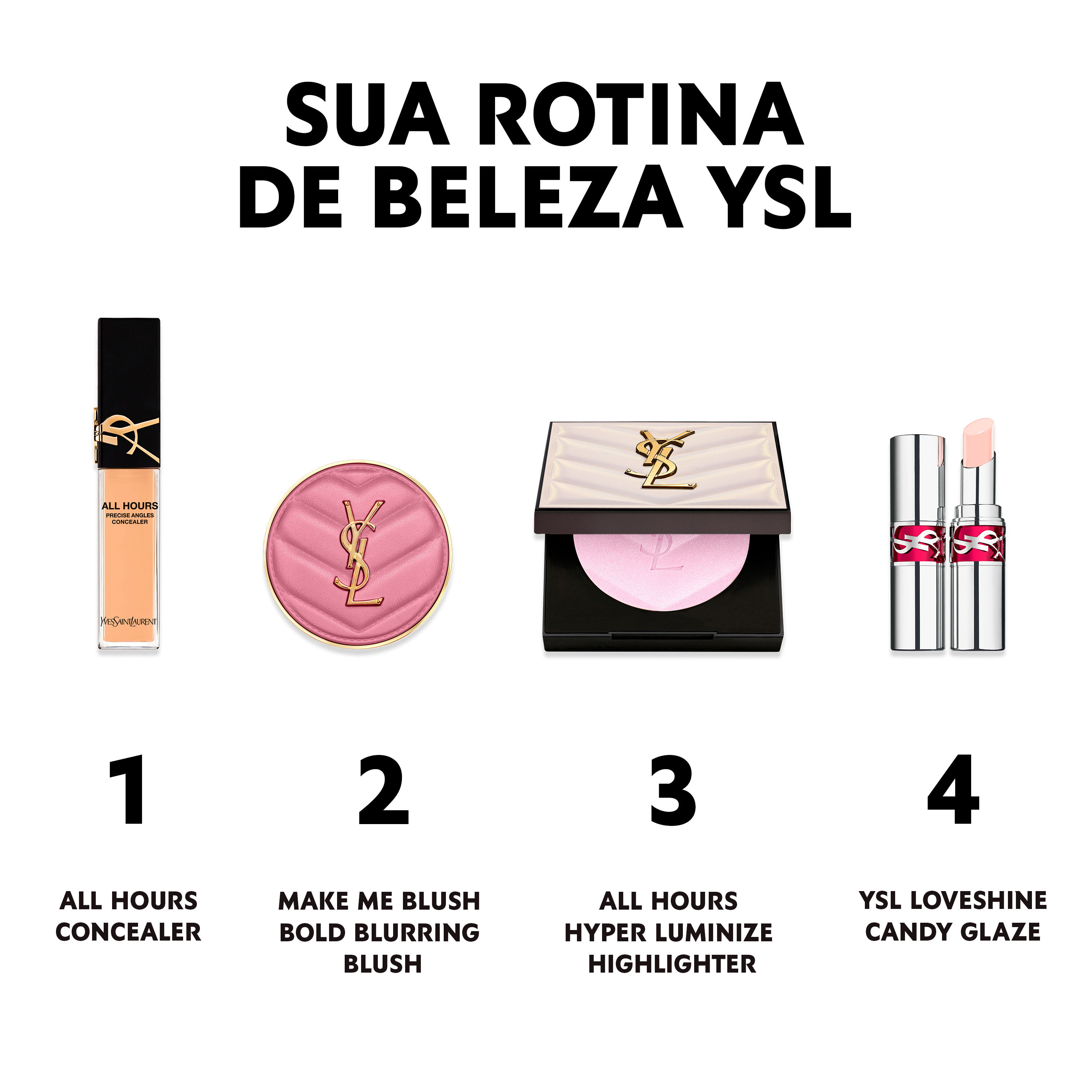 ILUMINADOR EM PO YSL ALL HOURS HYPER LUMINIZE COM TEXTURA CREMOSA E ACIDO HIALURONICO