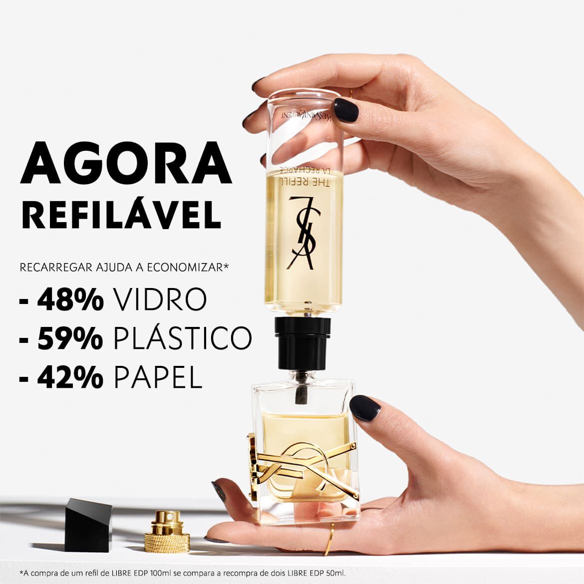 LIBRE EAU DE PARFUM YSL PERFUME FEMININO RECARREGAVEL COM ACORDE LAVANDA FLORAL