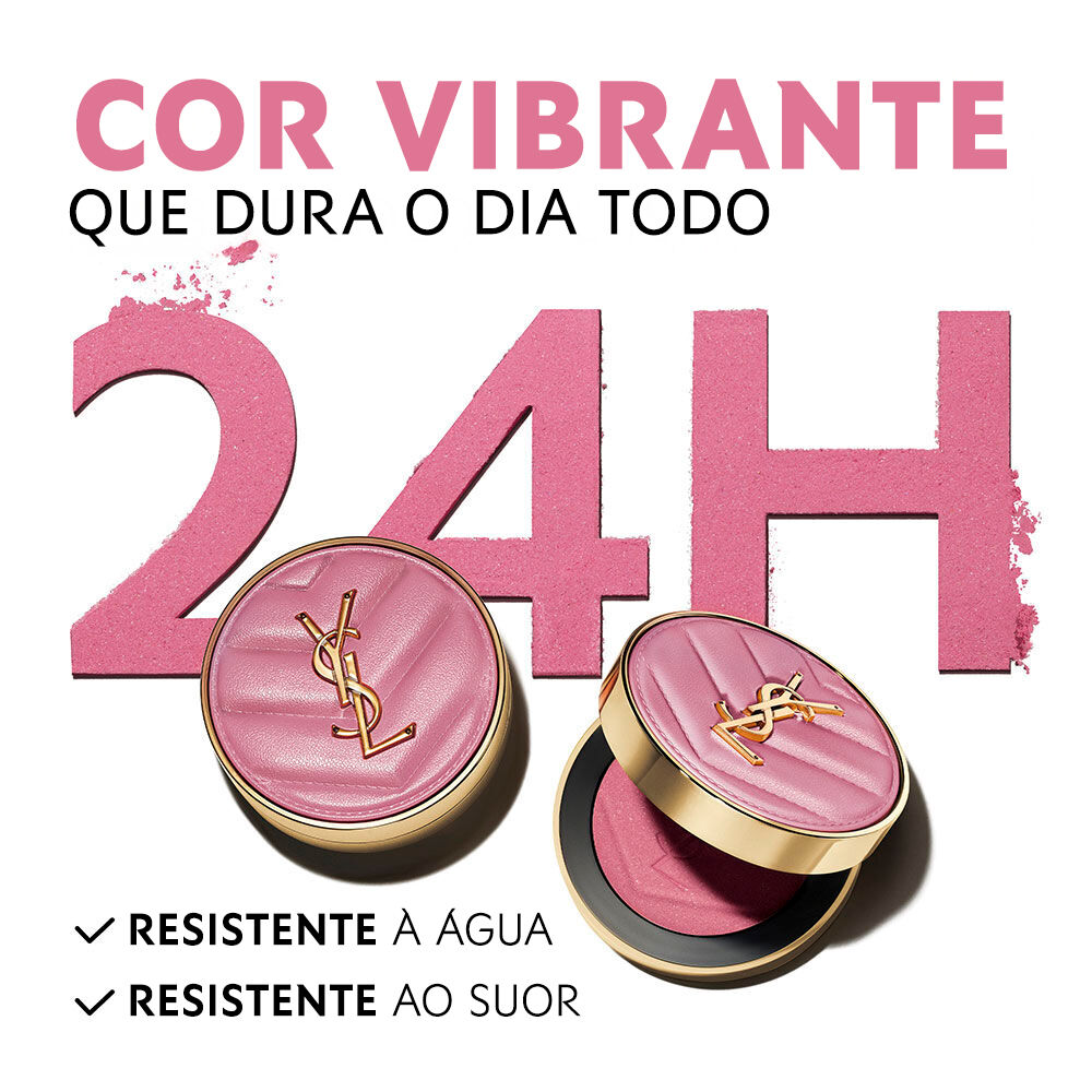 BLUSH EM PO COMPACTO YSL MAKE ME BLUSH POWDER COM EFEITO MATTE E ACABAMENTO IMPECAVEL